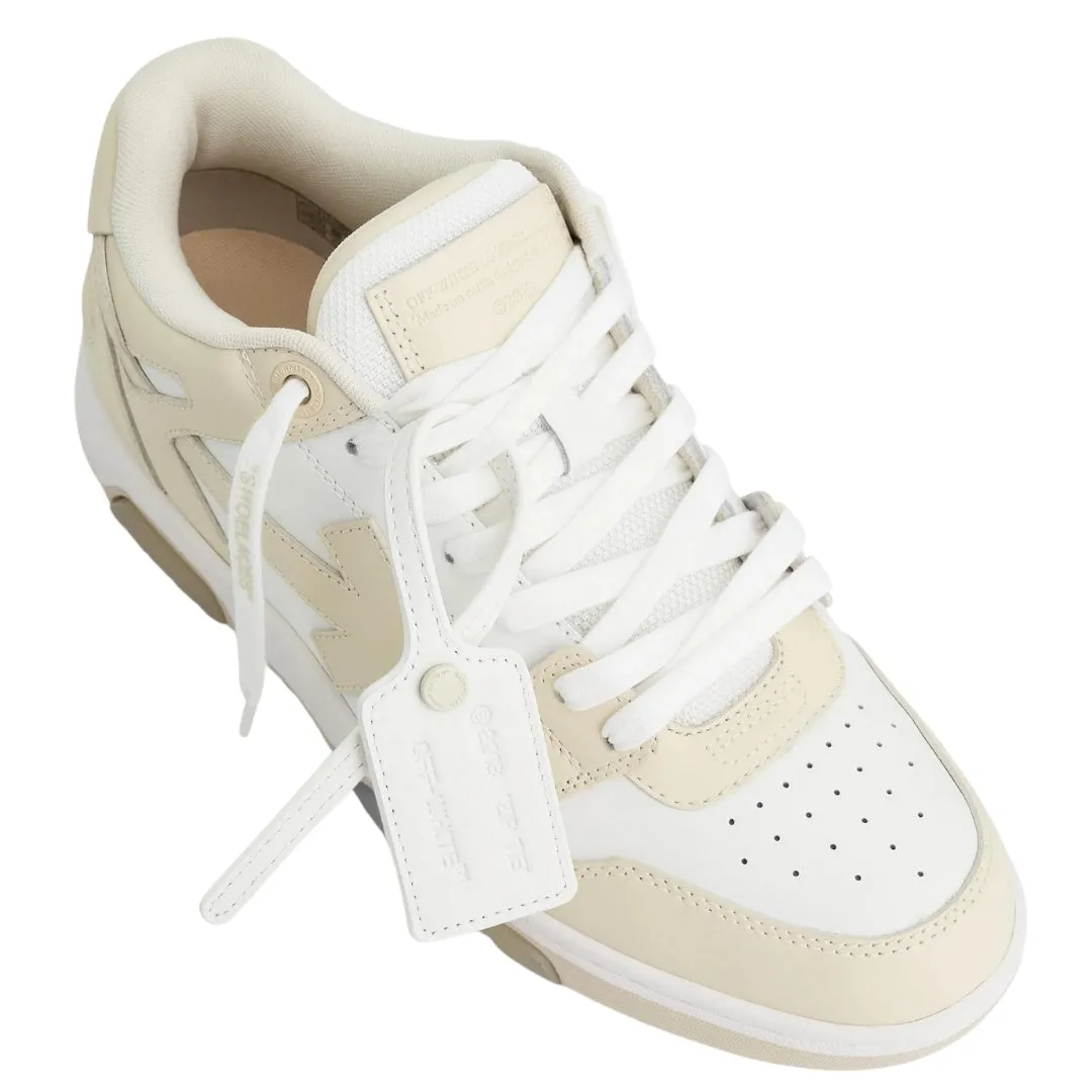 Off White Women's Beige Leather Sneakers OMIA189F23LEA0040161.