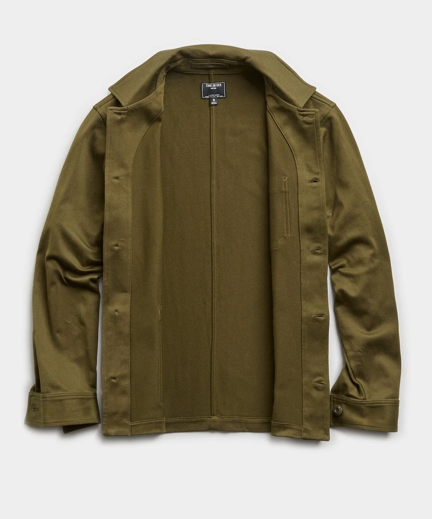 Olive Japanese Knit Chore Coat