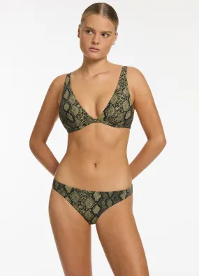 Olive Python Bikini Bottom