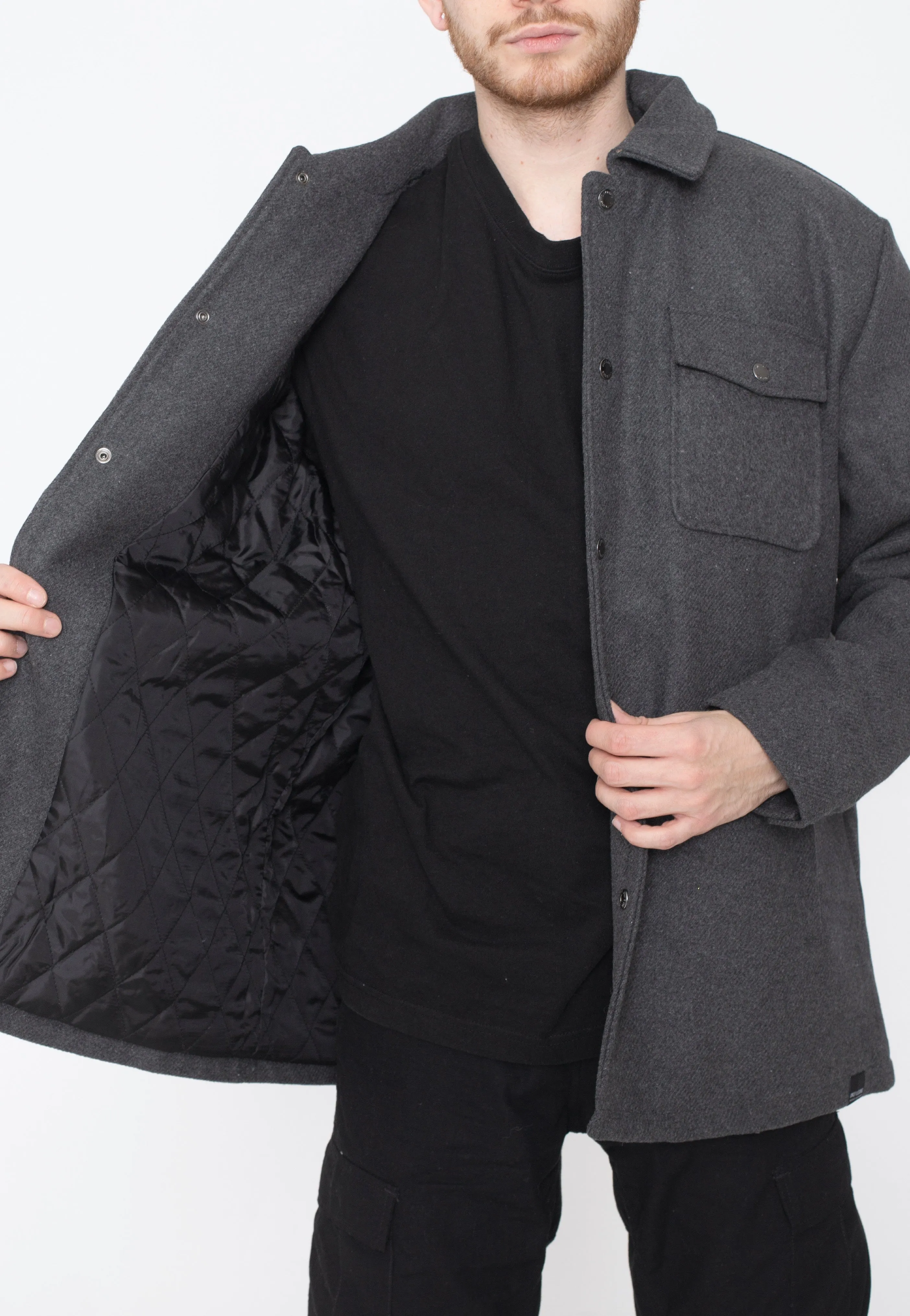 Only & Sons - Creed Loose Wool Dark Grey Melange Jacket