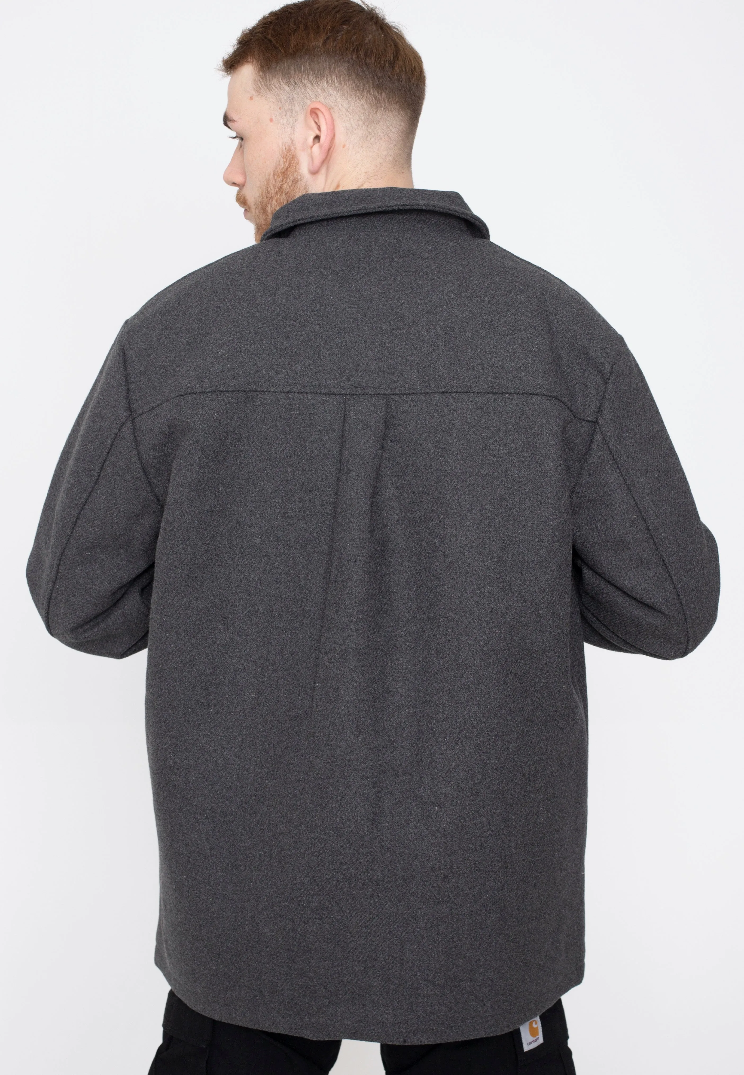 Only & Sons - Creed Loose Wool Dark Grey Melange Jacket