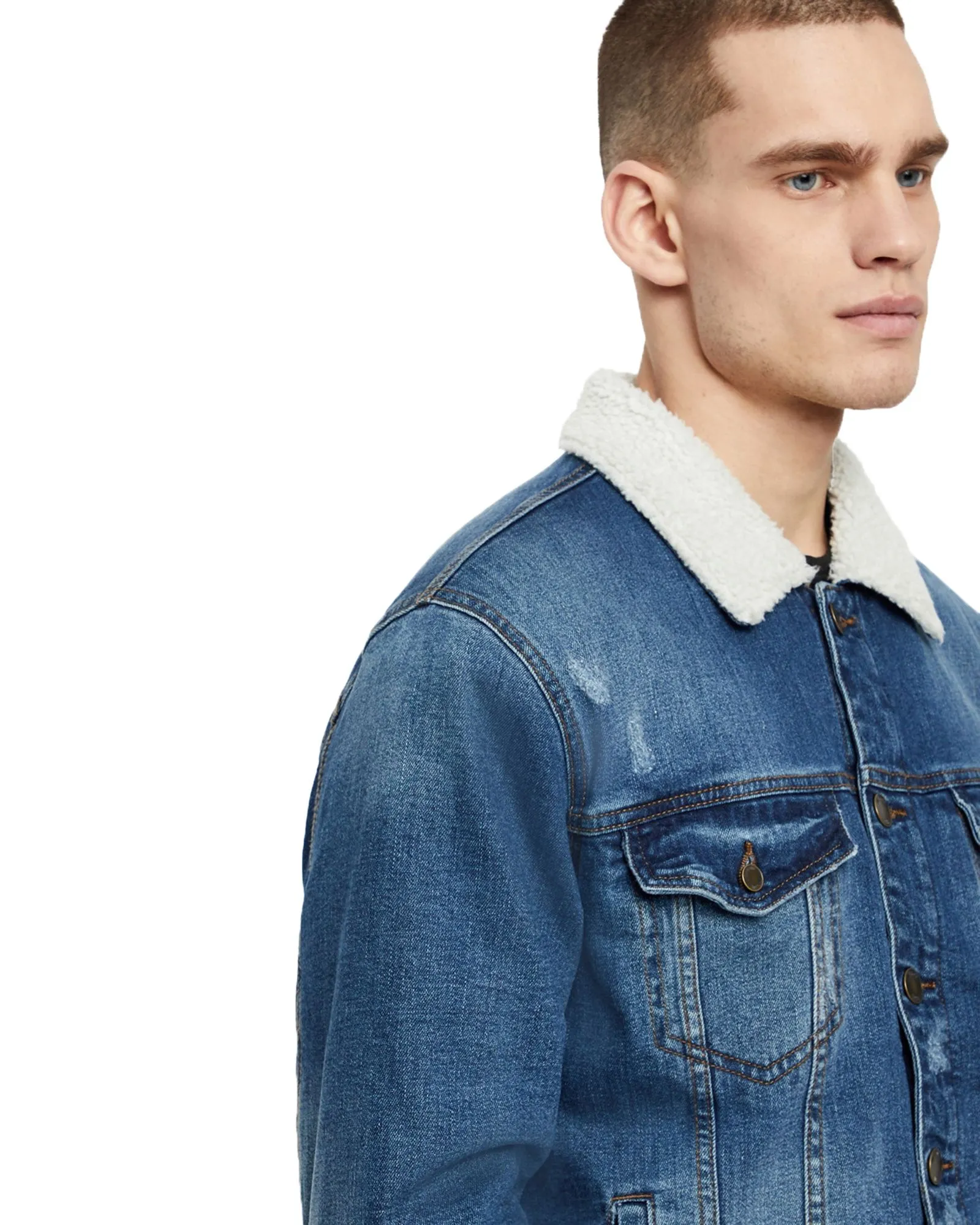 Blue Only & Sons Louis Sherpa Denim Jacket