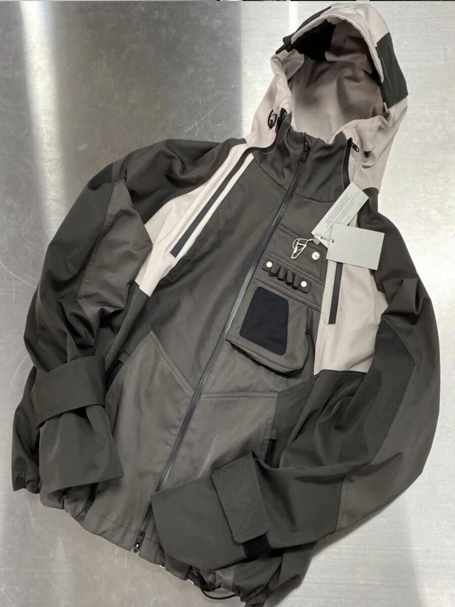 Outdoor Assault Jacket Hardshell Outerwear - Undermycar 22FW Gray White Armor