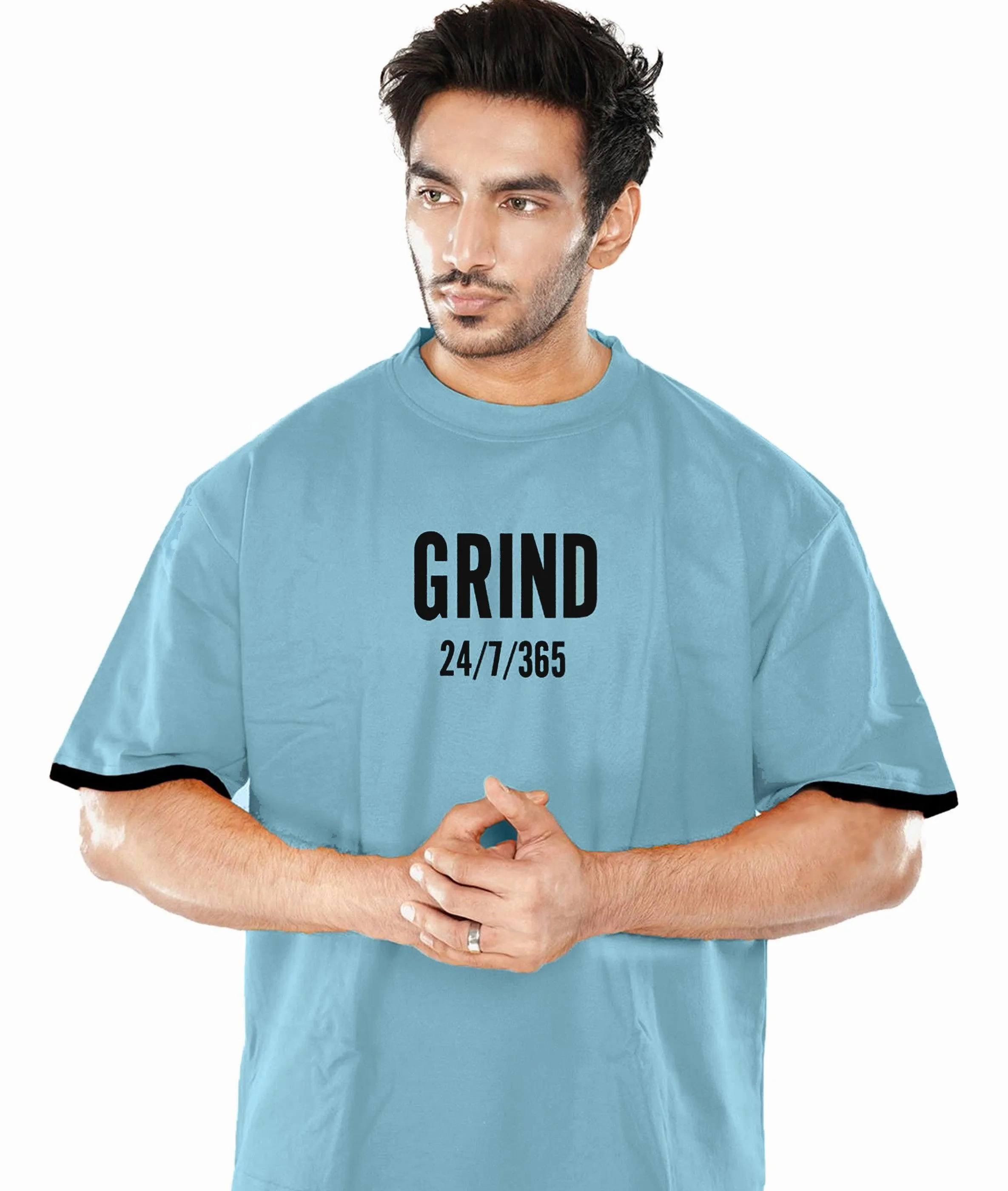 Oversized Blue GymX Tee on Sale by Grind