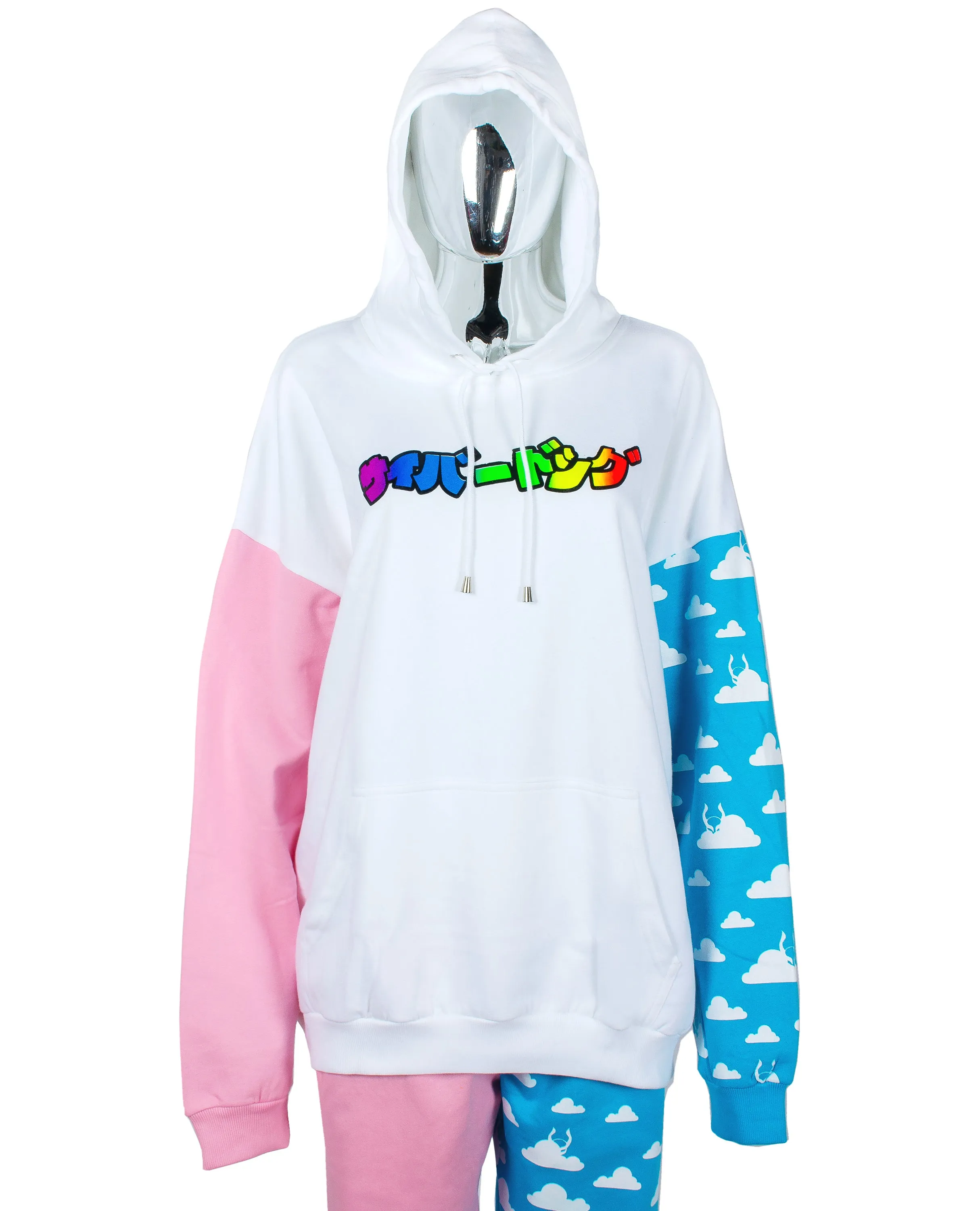 Oversized Cloud Print Hoodie