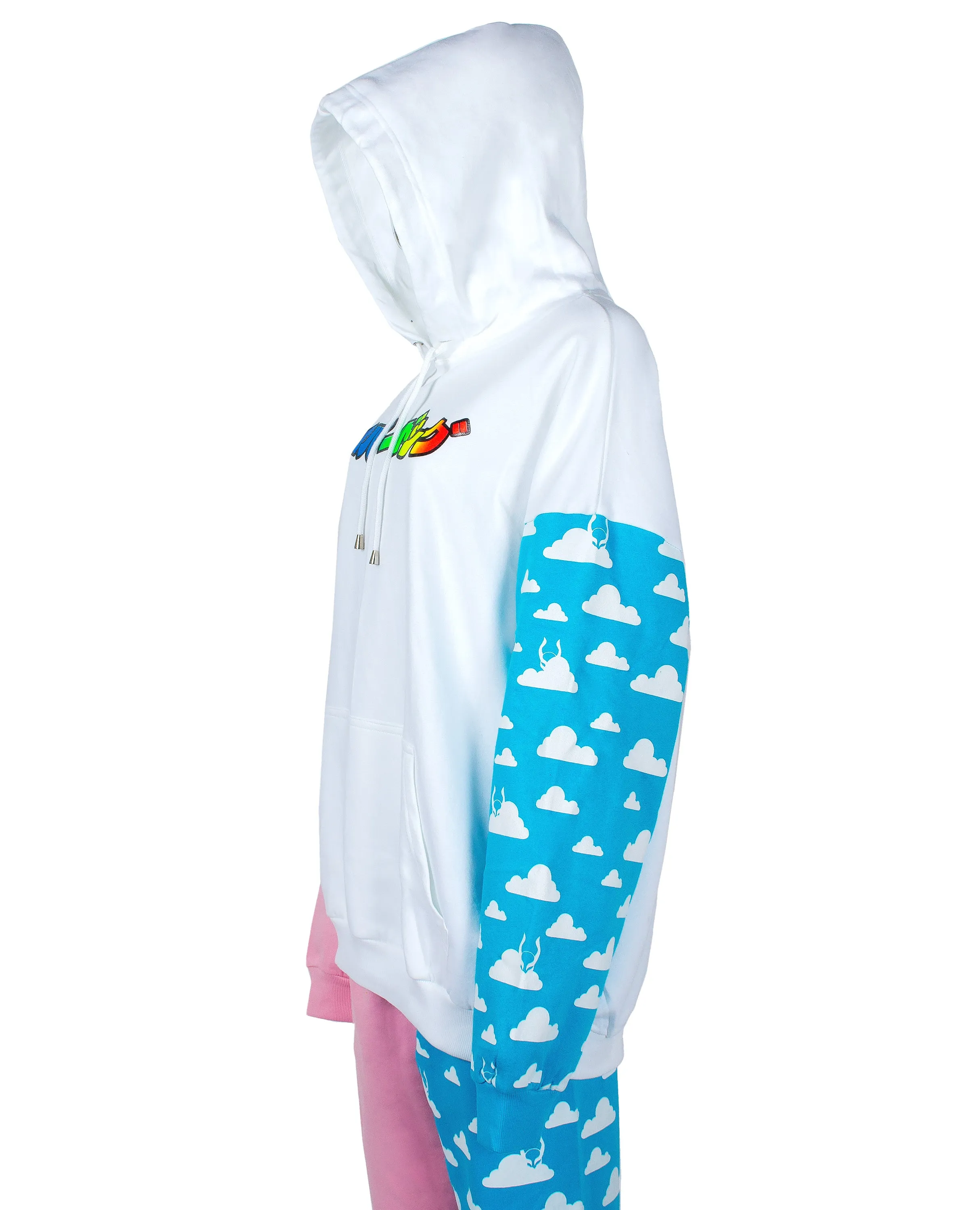 Oversized Cloud Print Hoodie