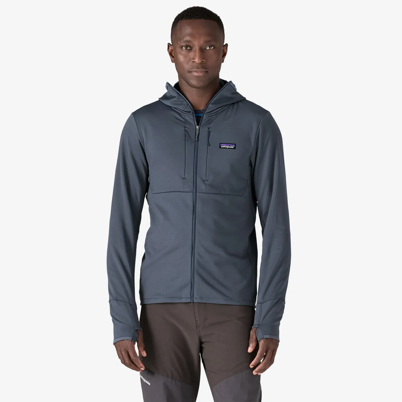 Patagonia Men's R1 Full-Zip Hoody in Smolder Blue