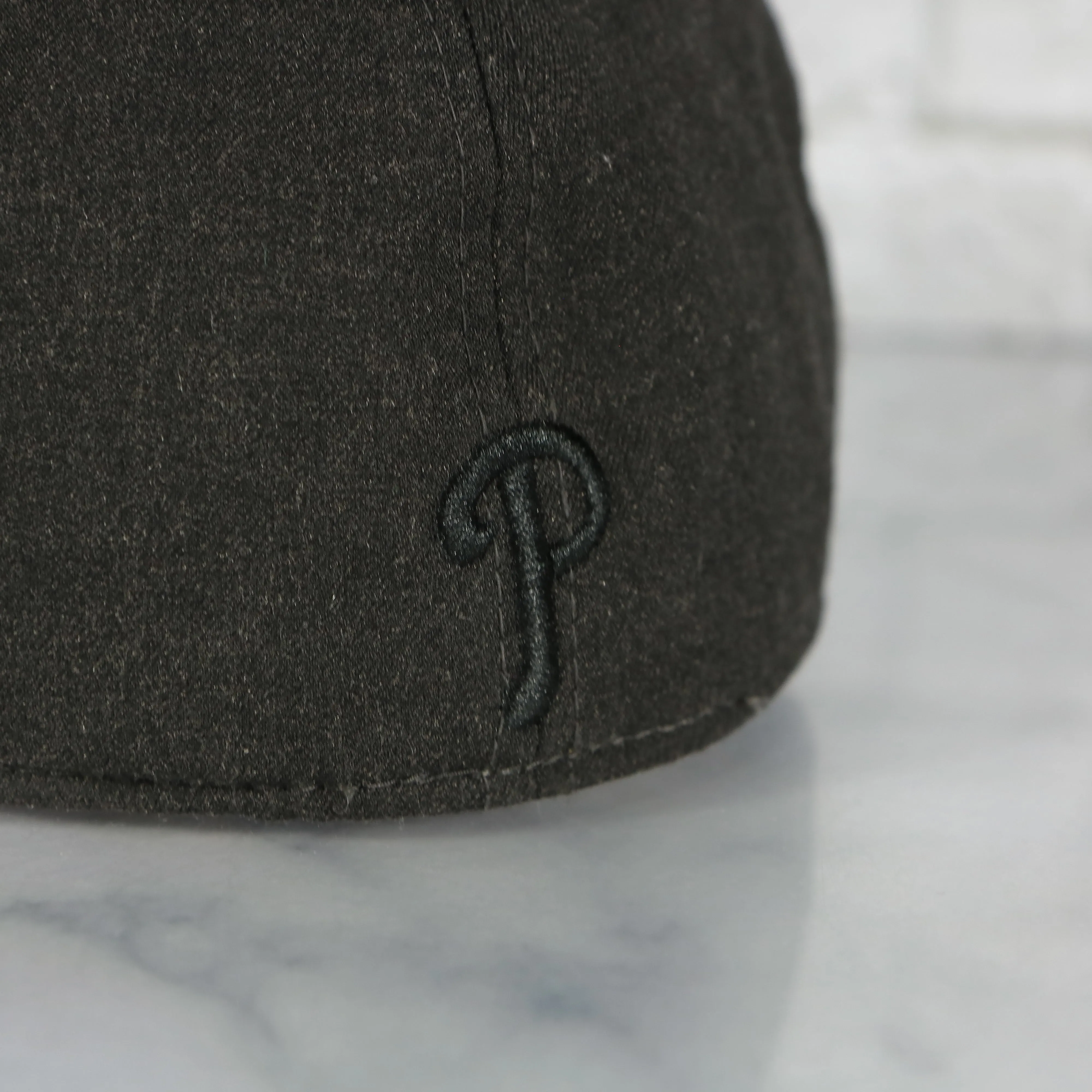 Philadelphia Phillies Jeff Cap Black Duck Bill New Era Premium Black Label.