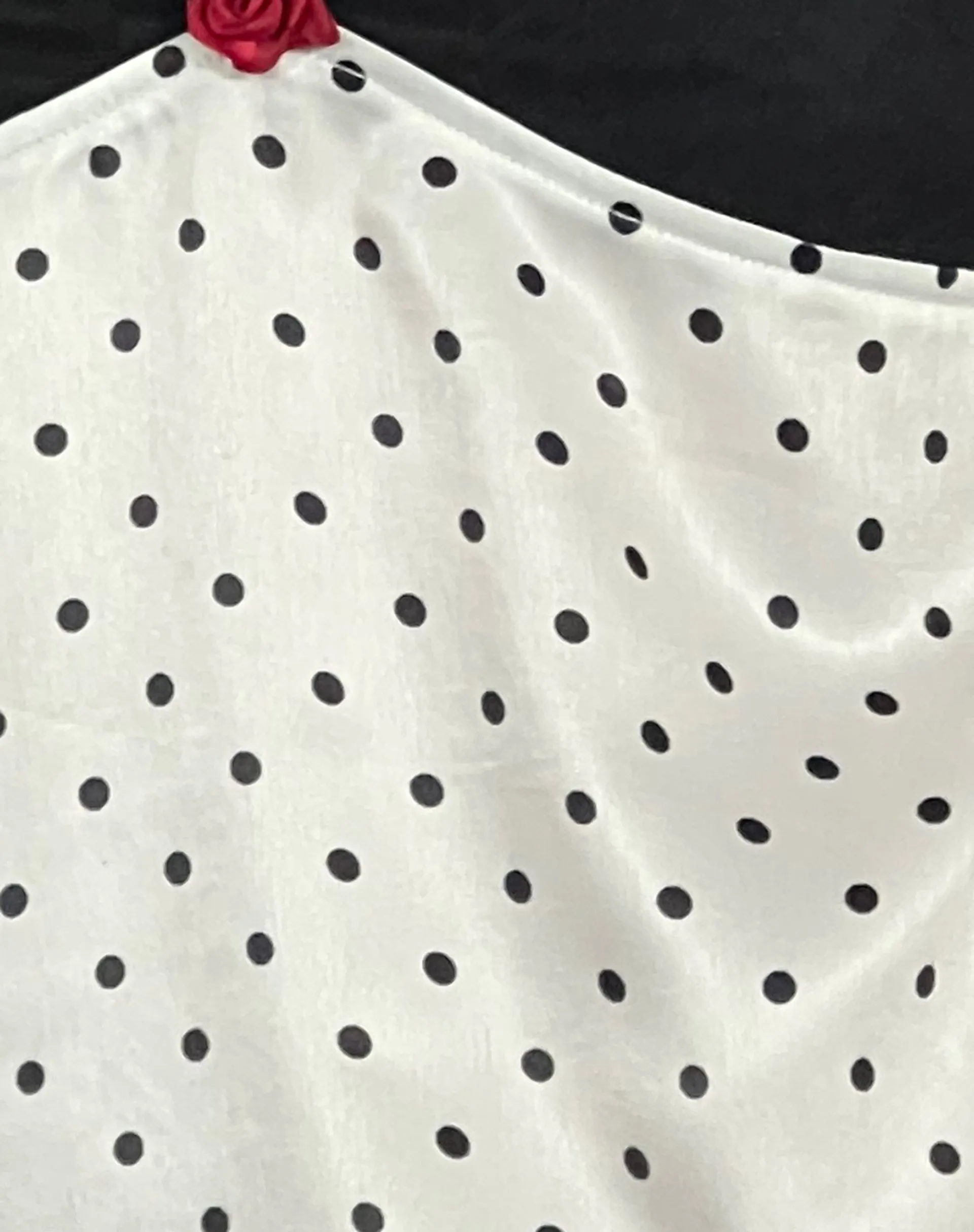 Polka Black Flock Trisha Mini Dress