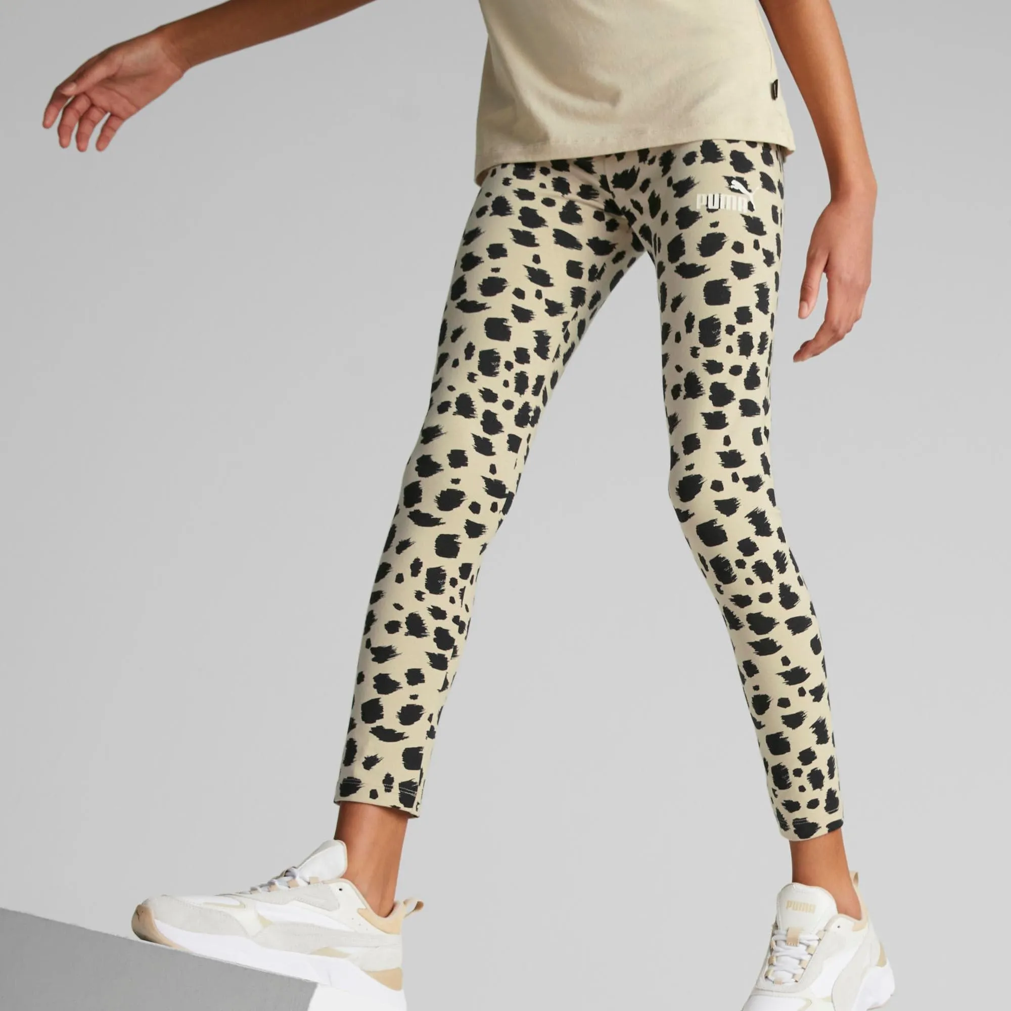 PUMA Printed Leggings with Elastic Waistband