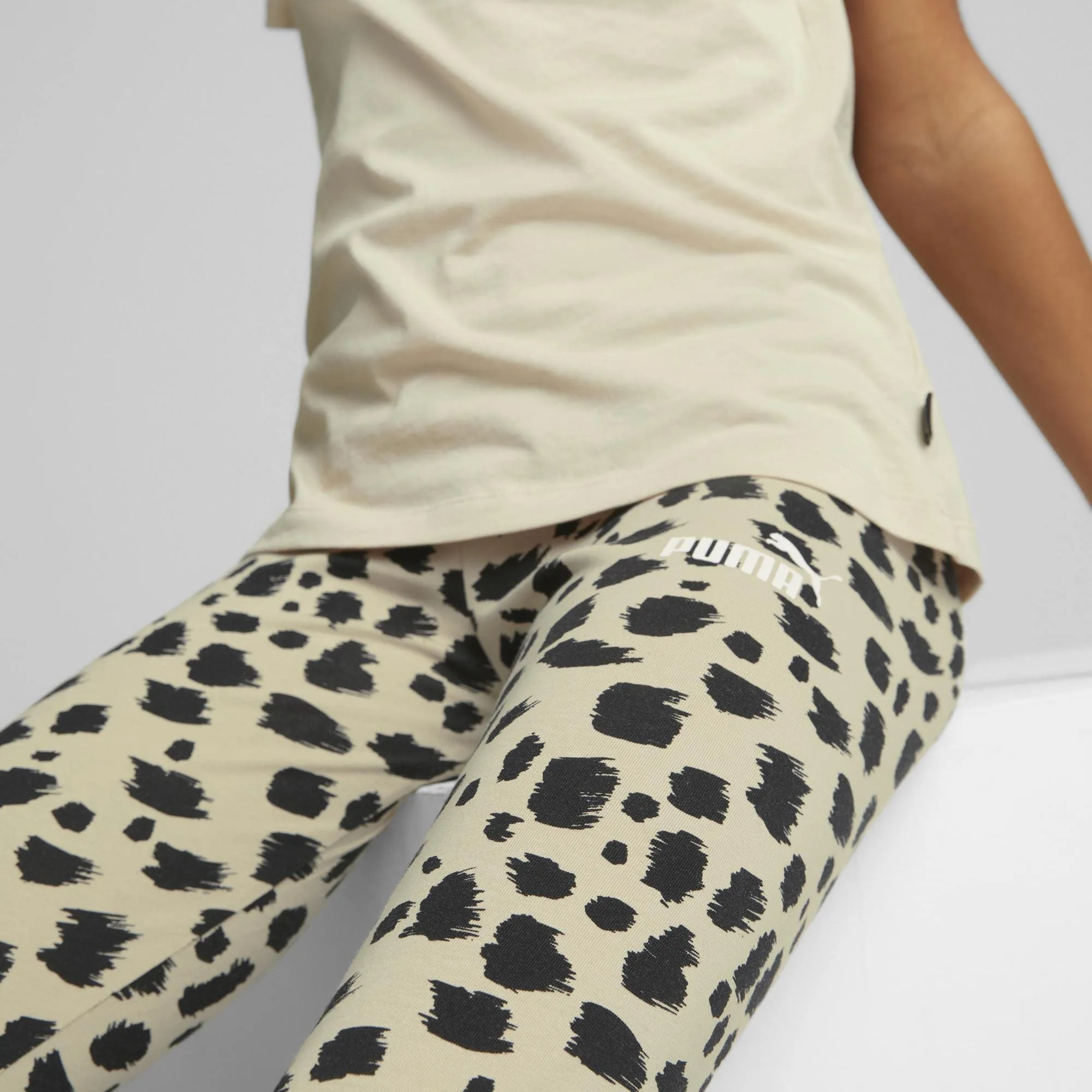 PUMA Printed Leggings with Elastic Waistband