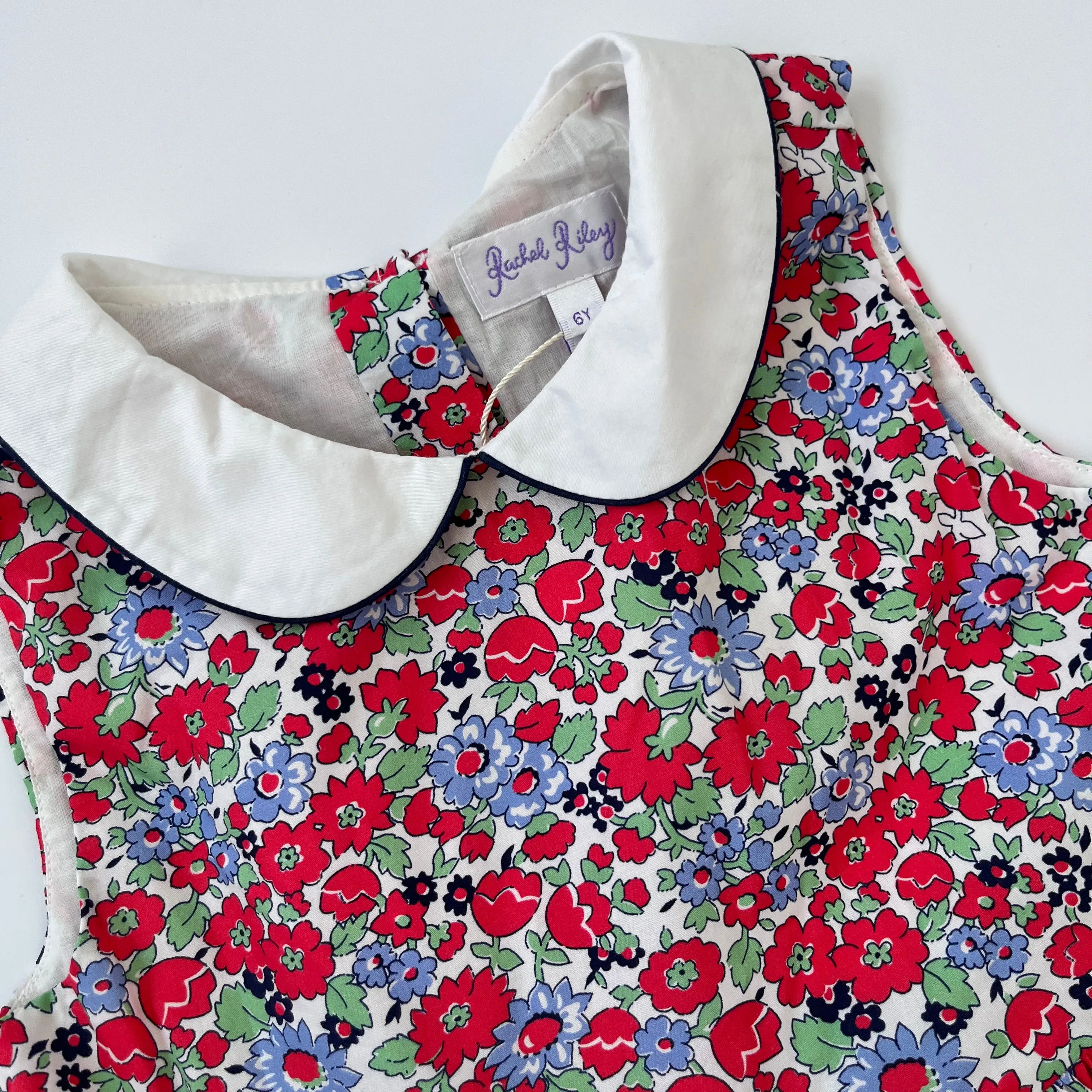 Brand New Red Liberty Print Dress for 6-Year-Olds by Rachel Riley