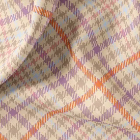 Retro Plaid Linen Fabric for Clothing, Bedding, Curtains & Upholstery - By the Yard or Meter