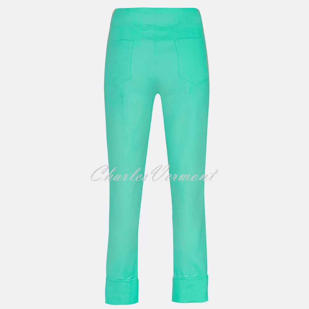 Robell Bella Cropped Trouser in Aqua Green - Size 09, Style 51568-5499-720