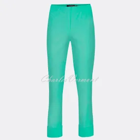 Robell Bella Cropped Trouser in Aqua Green - Size 09, Style 51568-5499-720