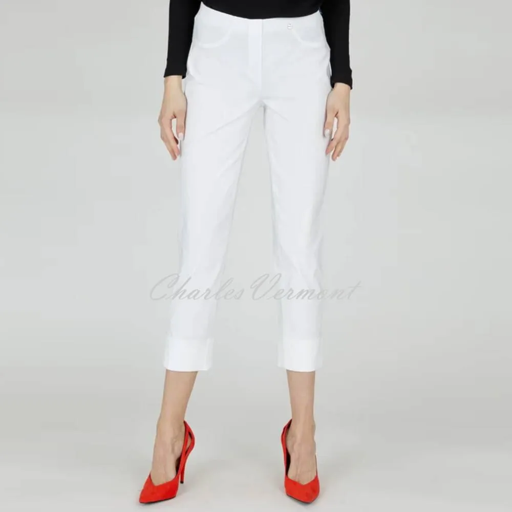 Robell Bella White Cropped Trouser 51568-5499-10