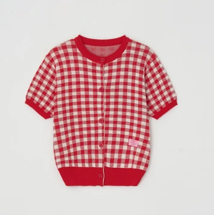 RONRON Gingham Casual Style Street Style Cotton Short Sleeves - Google SEO friendly: Cotton Short Sleeves Gingham Casual Style S