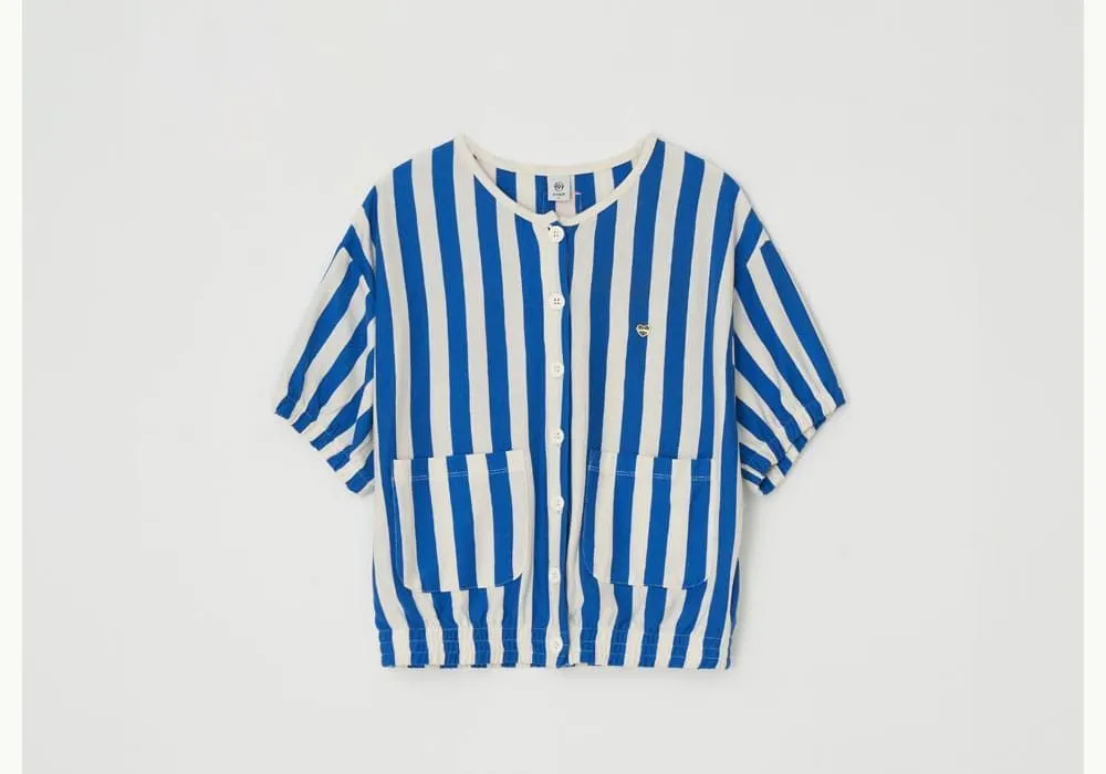 Stripes Heart Street Style Logo Cardigans from RONRON