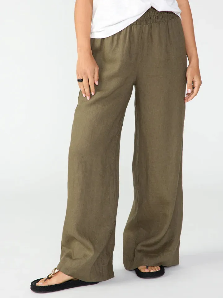 Sanctuary Wide Leg Smocked Pant