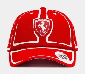 Scuderia Ferrari Replica Sainz Baseball Cap Red White Men's Hat