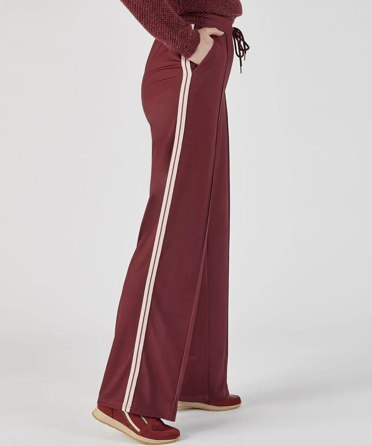 Wide-leg Trousers with Side Stripe for a Fashion Forward Look