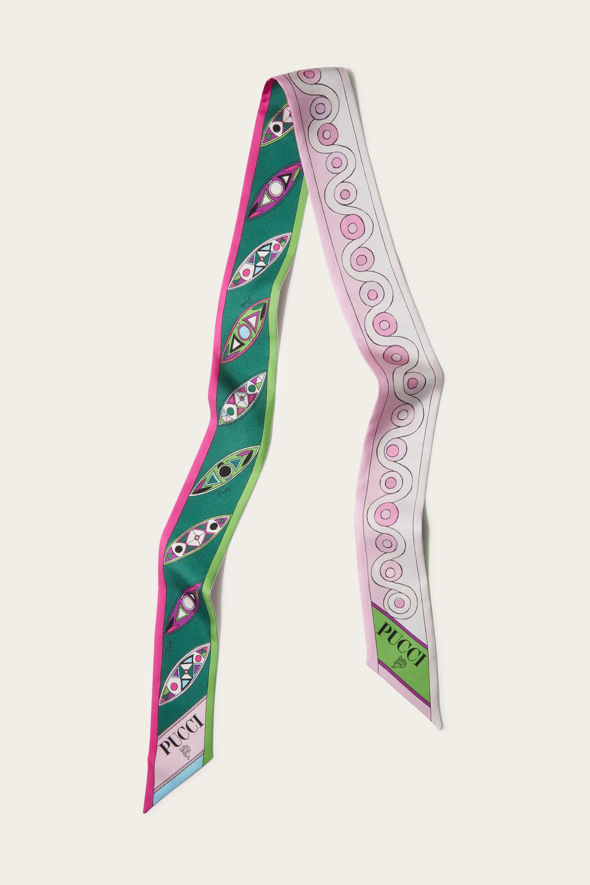 Silk Scarf with Girandole and Iris Prints - Shop Now.