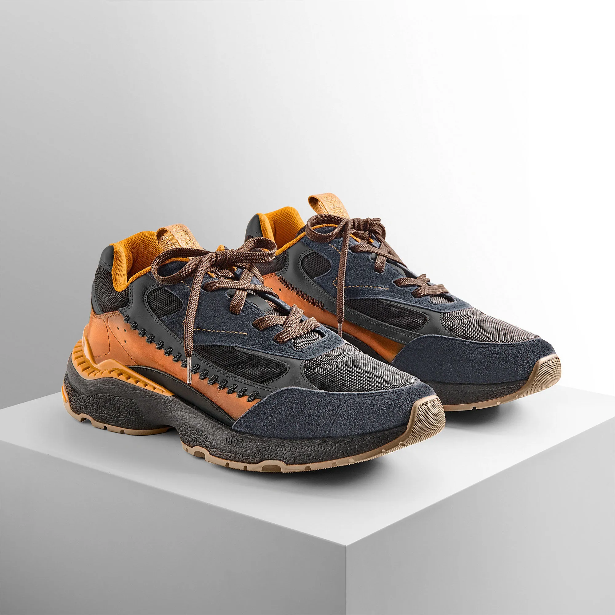 Skyrunning Nylon and Leather Sneaker