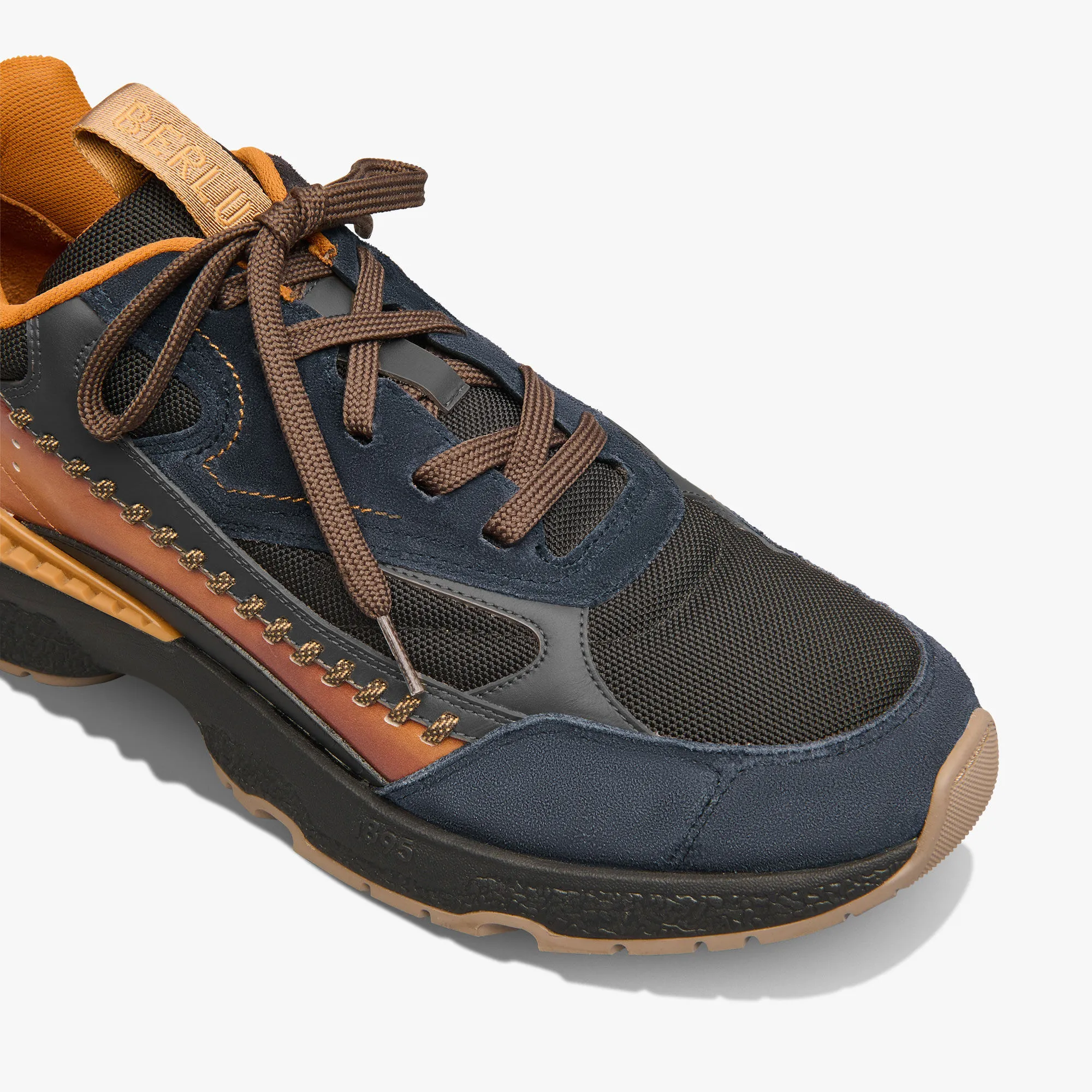 Skyrunning Nylon and Leather Sneaker