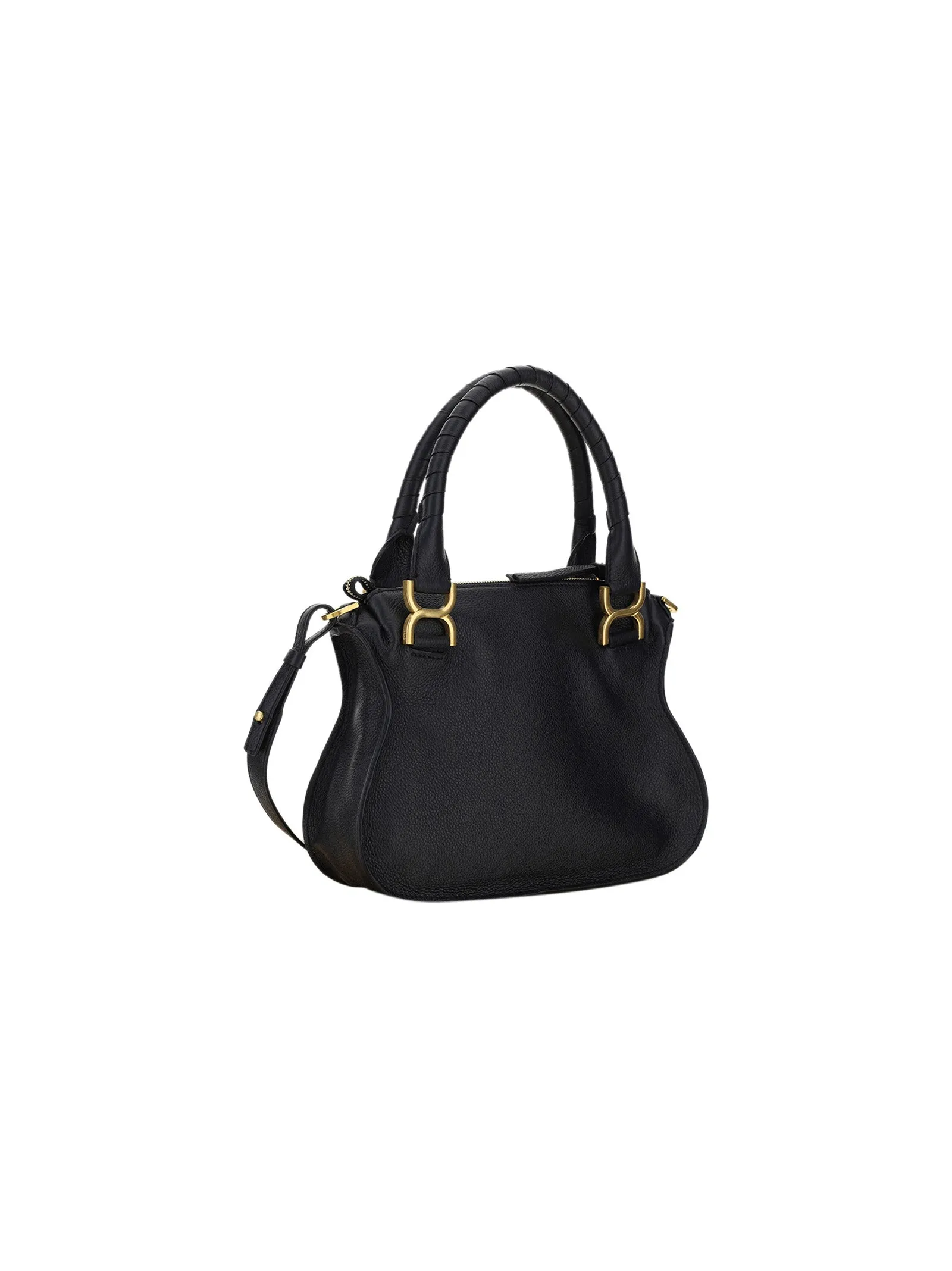 Black Small Marcie Bag Grained Leather