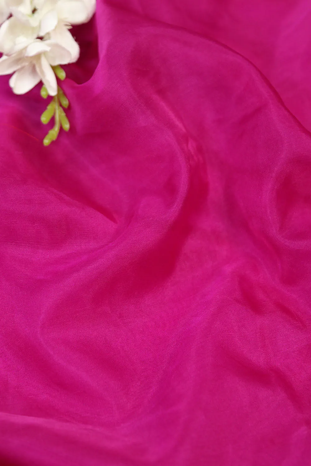 Soft Pink Organza Silk Fabric - Elegant and Versatile - 1 Meter