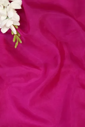 Soft Pink Organza Silk Fabric - Elegant and Versatile - 1 Meter