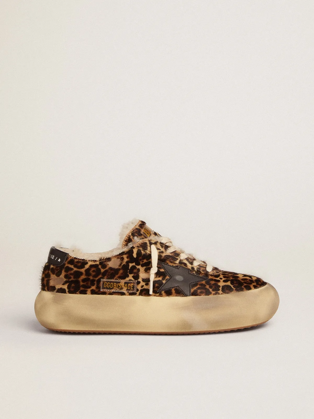 Space-Star Animal-Print Pony Skin Shearling Lining Shoes