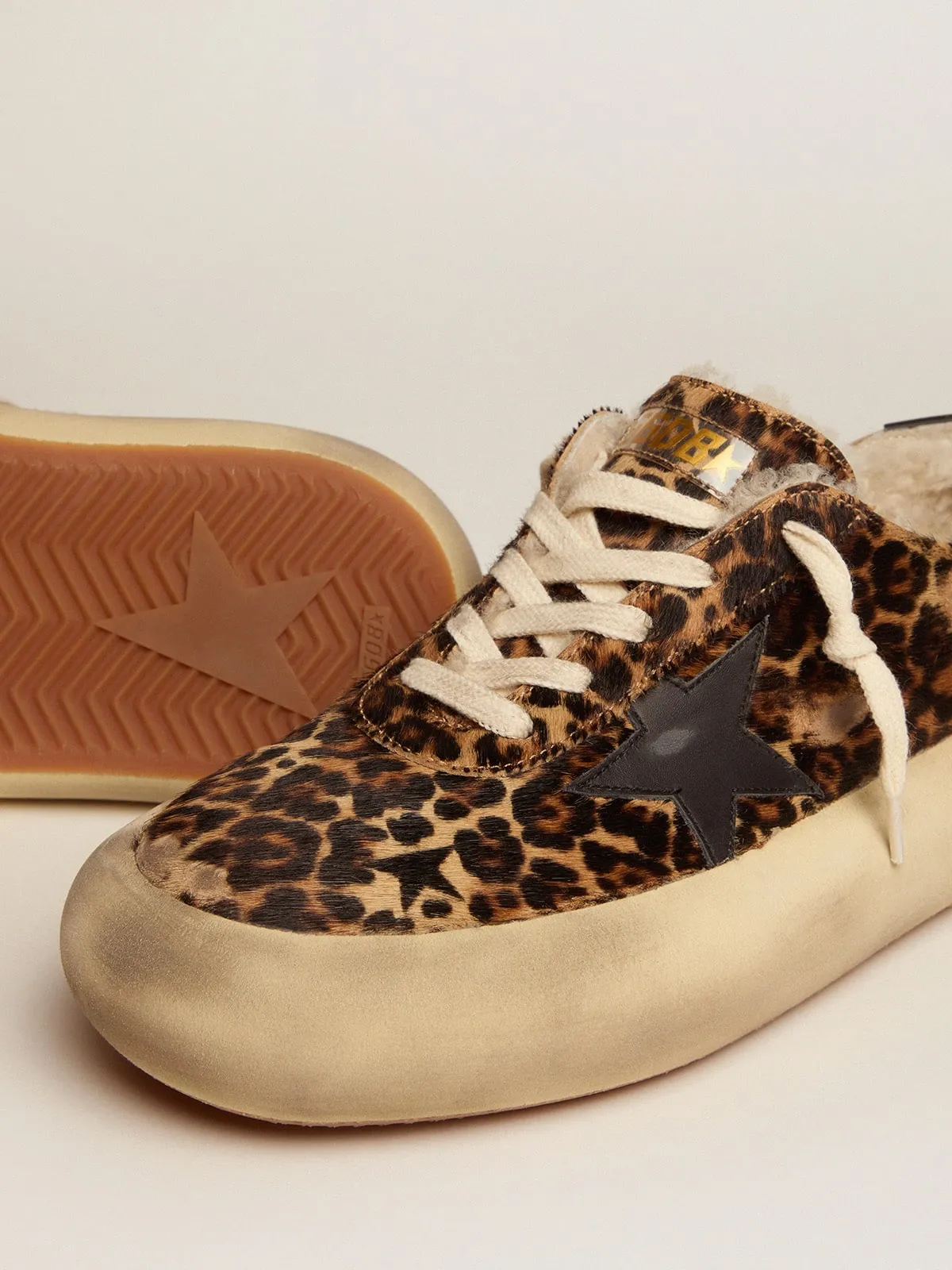 Space-Star Animal-Print Pony Skin Shearling Lining Shoes