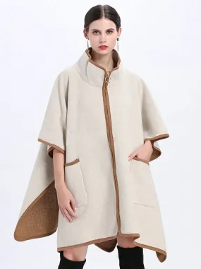 Spring 2024 Women's Oversized Poncho Cape Coat Outerwear