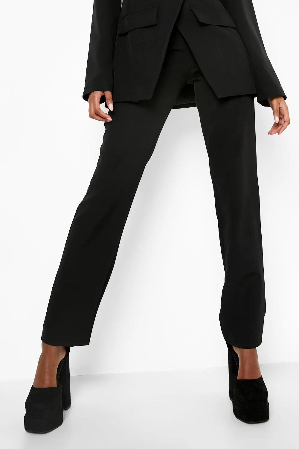 Straight Leg Tailored Trousers