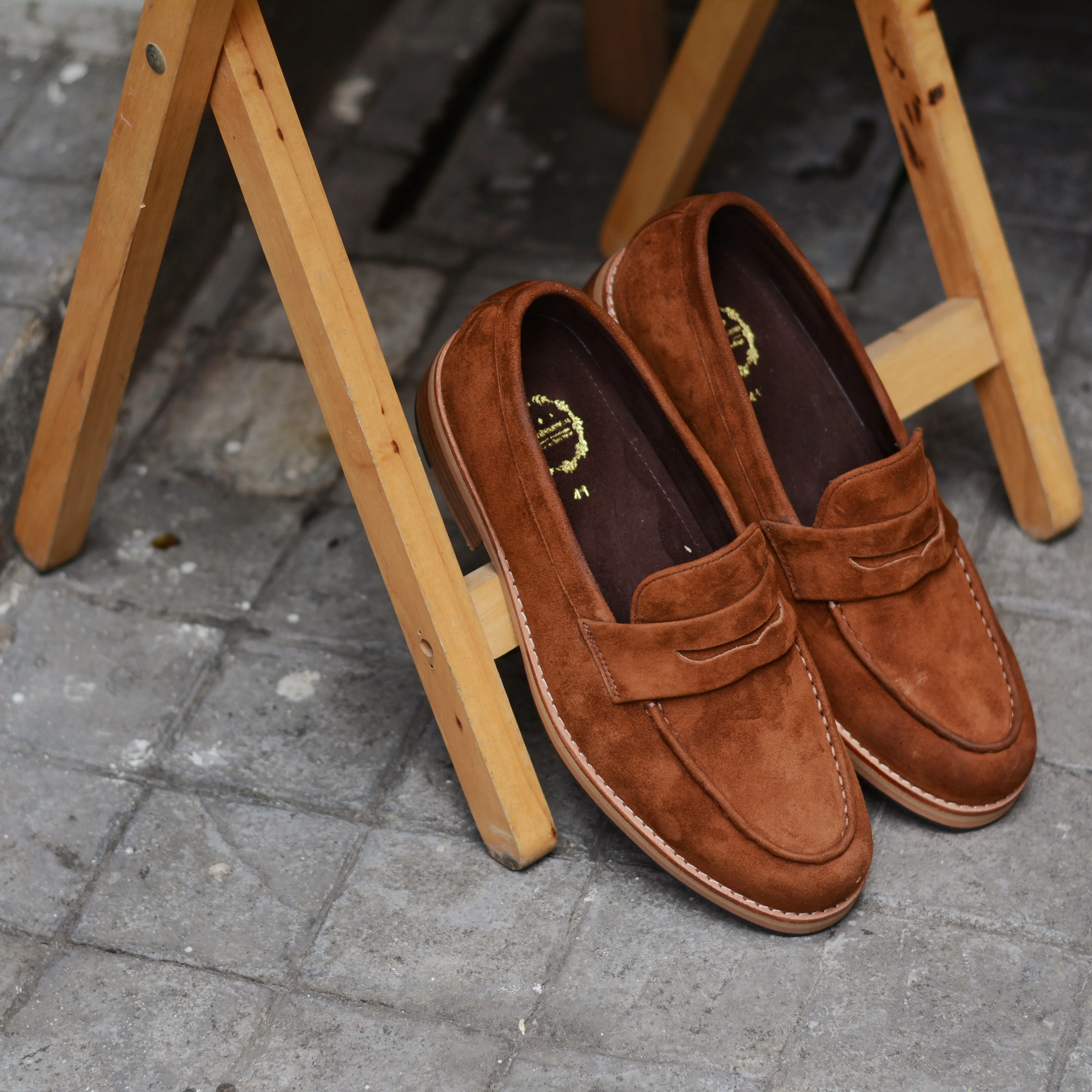 Suede Lamb Whisky Penny Loafers - 509