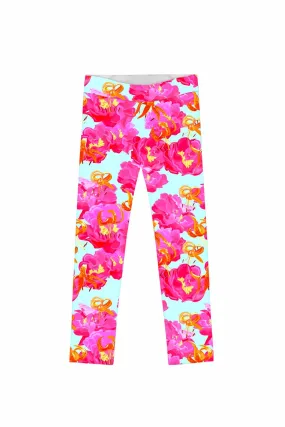 Sweet Lucy Cute Pink Floral Leggings for Girls