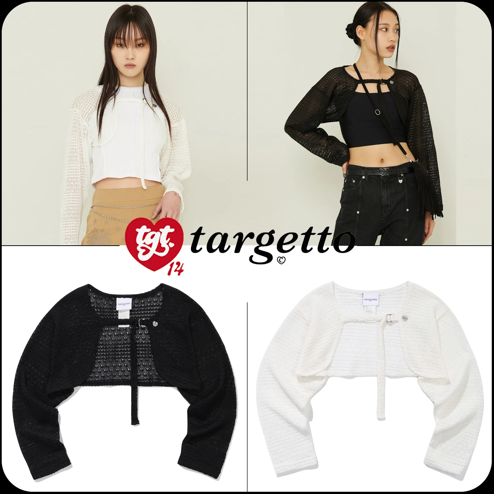 Unisex Street Style Logo Cardigans from TARGETTO SEOUL