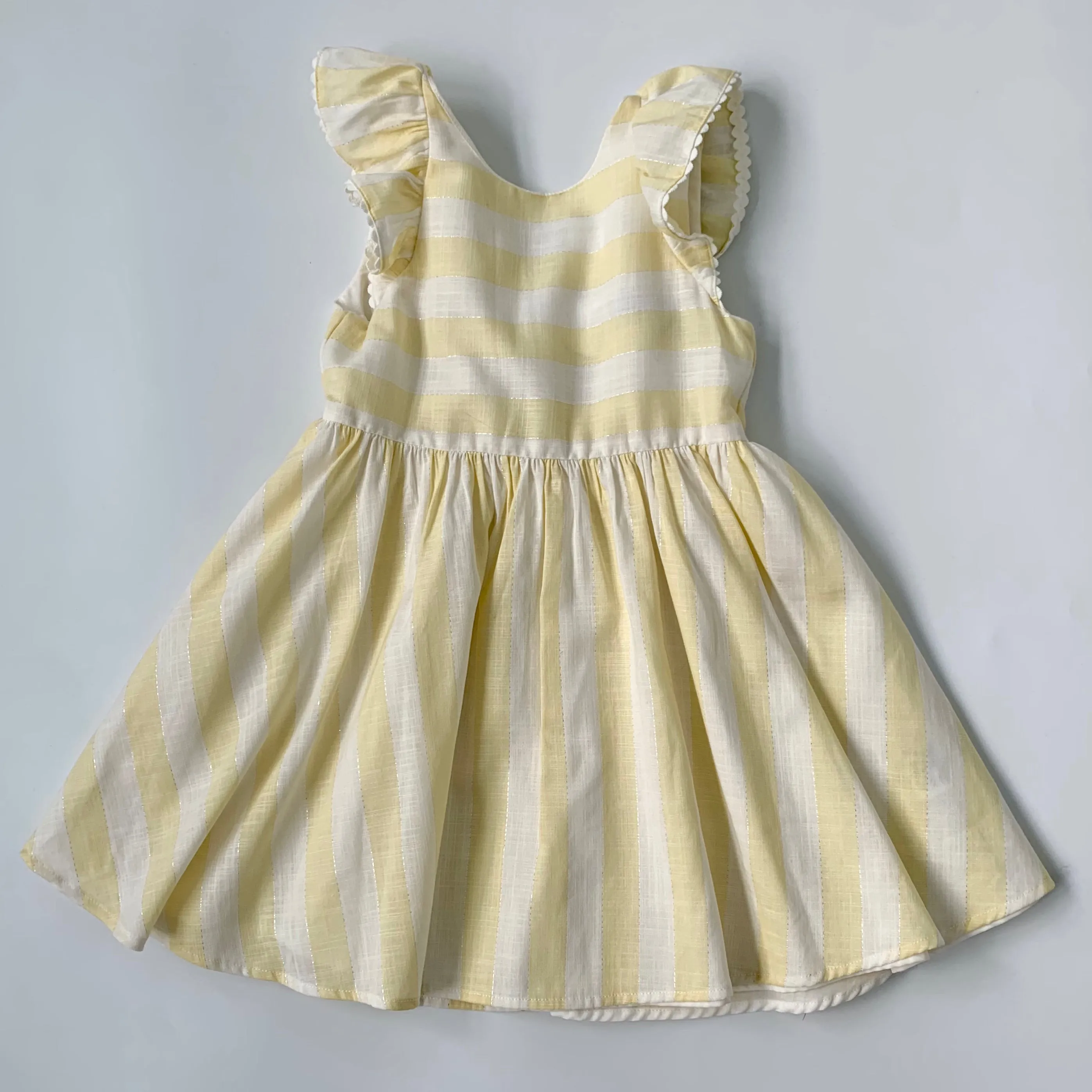 Tartine et Chocolat Yellow White Stripe Dress New 4 Years