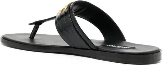 TOM FORD Brighton Leather Sandals Black