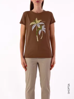 Tropical Brown T-shirt RB0812 by Vicolo