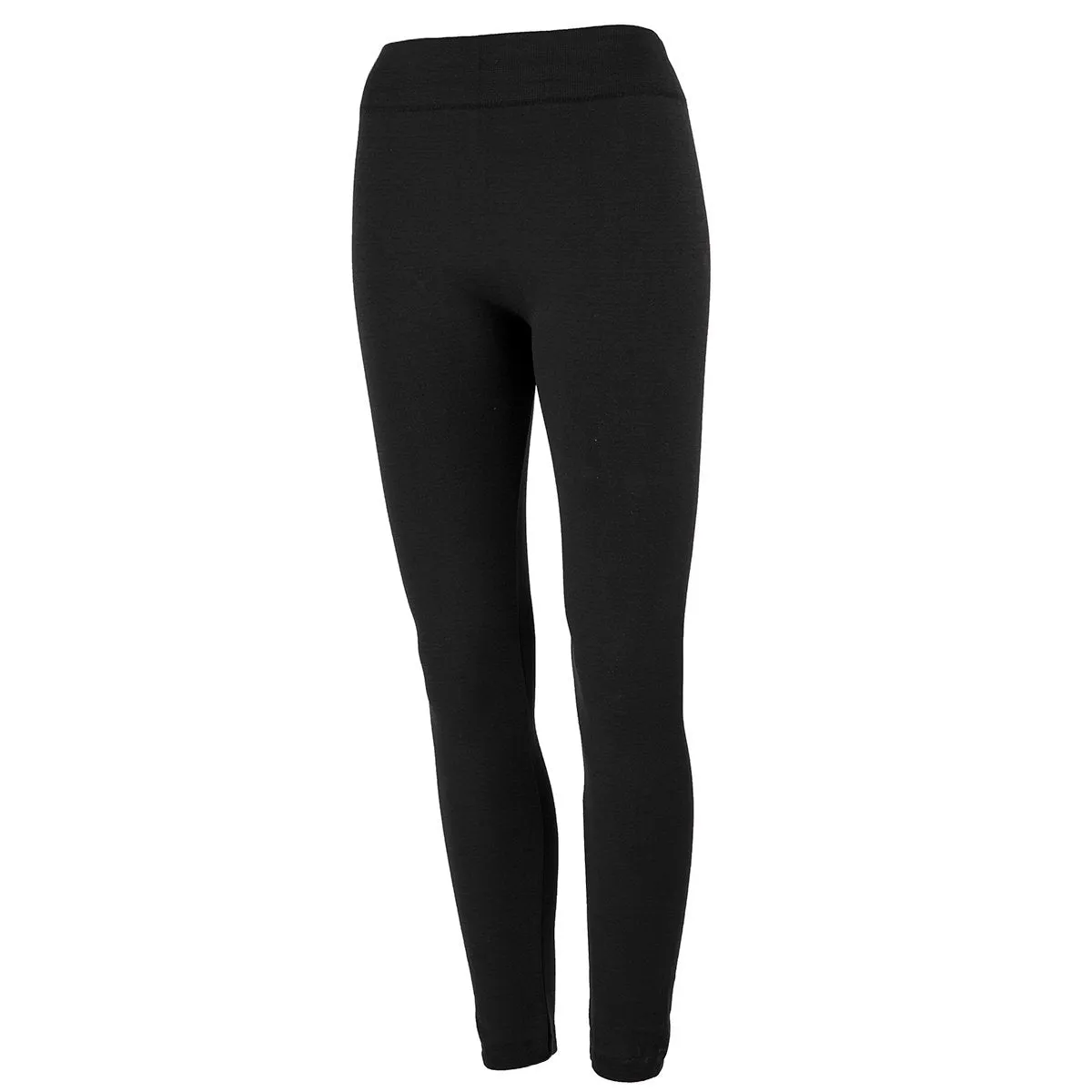 True Rock Women's Fleece Leggings - Solid Black