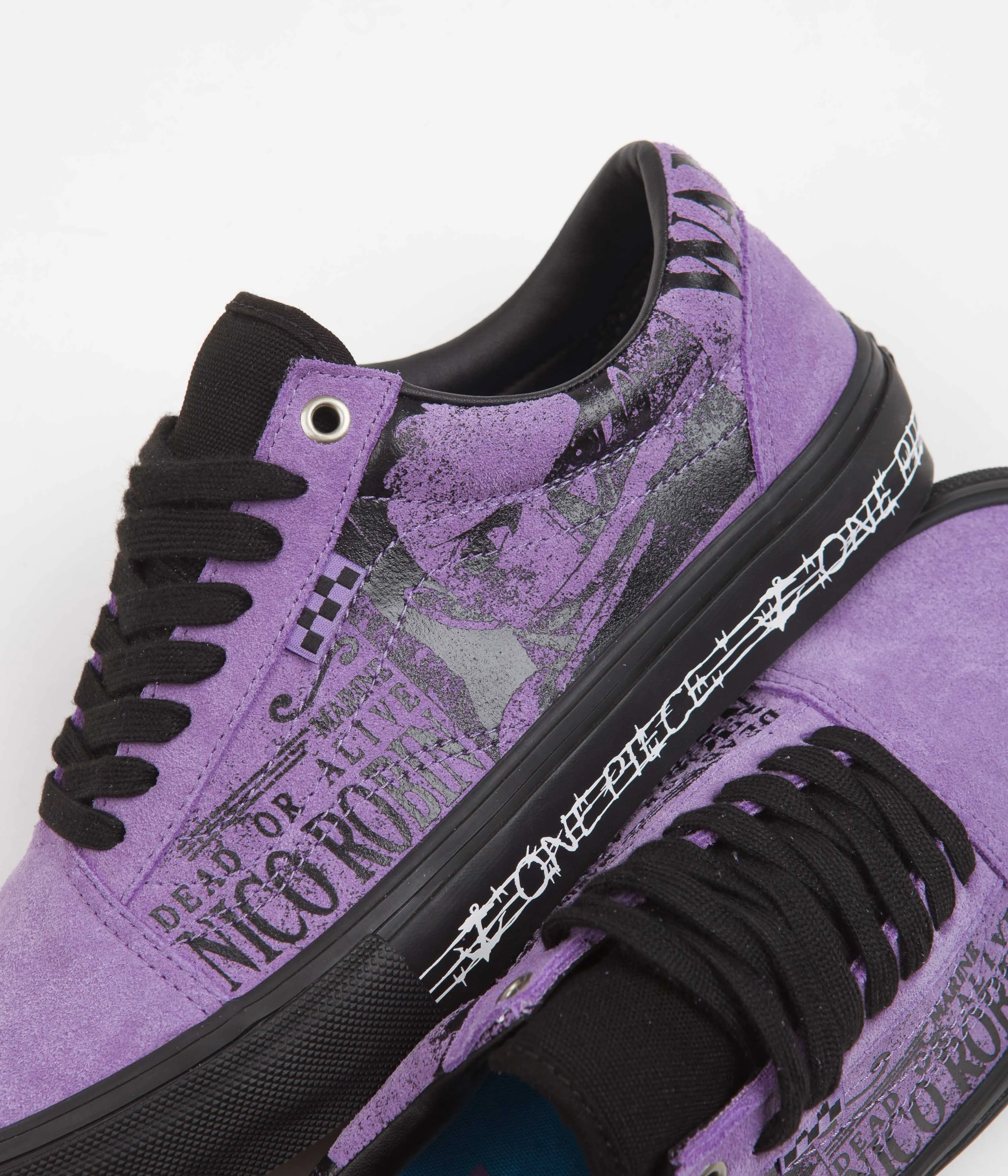 Vans Skate Old Skool Shoes (One Piece Wanted Nico) Robin Purple