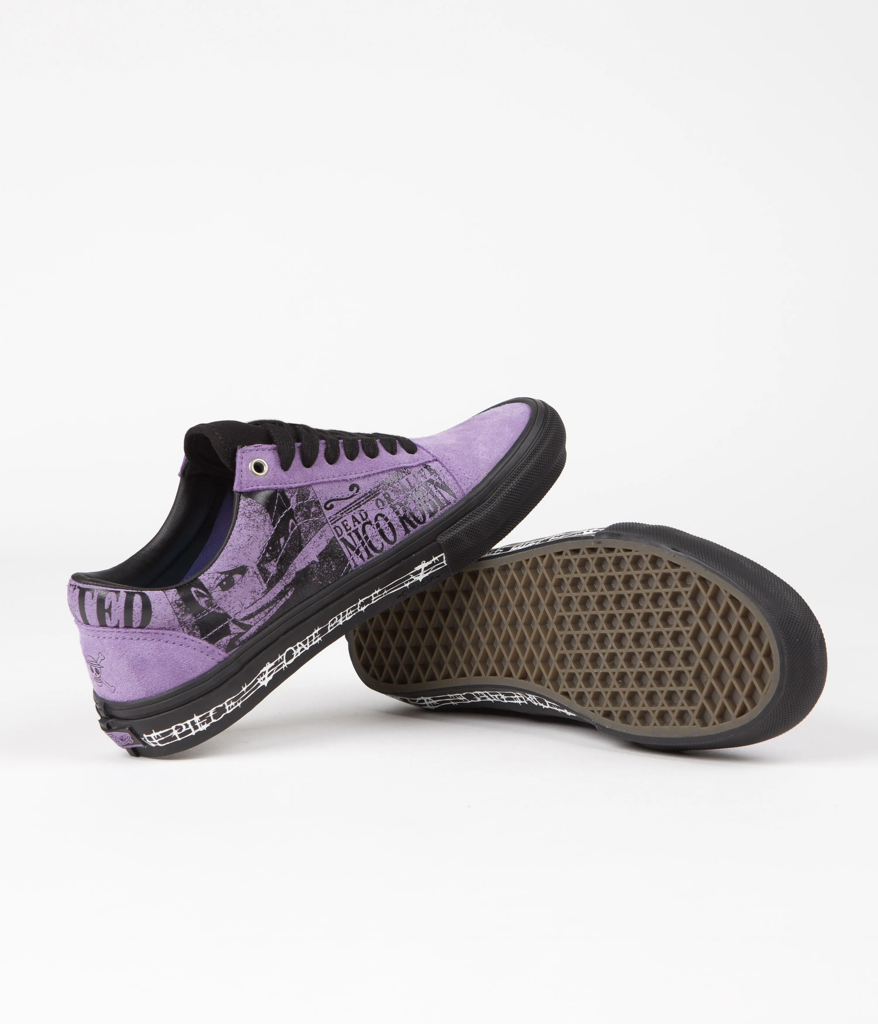 Vans Skate Old Skool Shoes (One Piece Wanted Nico) Robin Purple