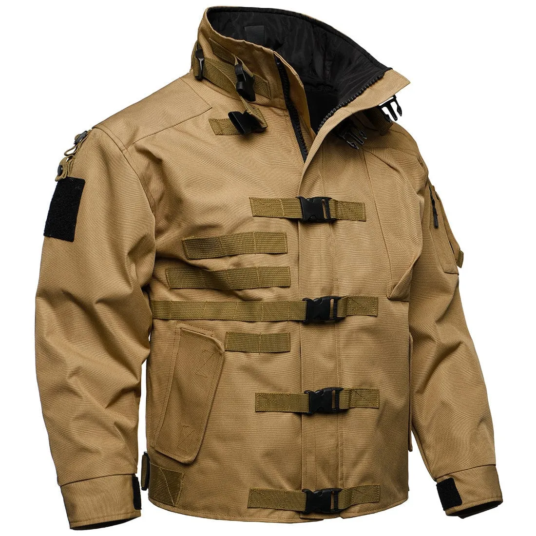 Waterproof Windproof Buckle Pocket Punk Coat