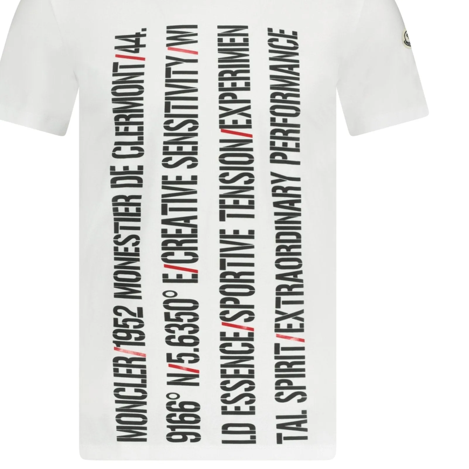 White MONCLER Logo Print T-Shirt