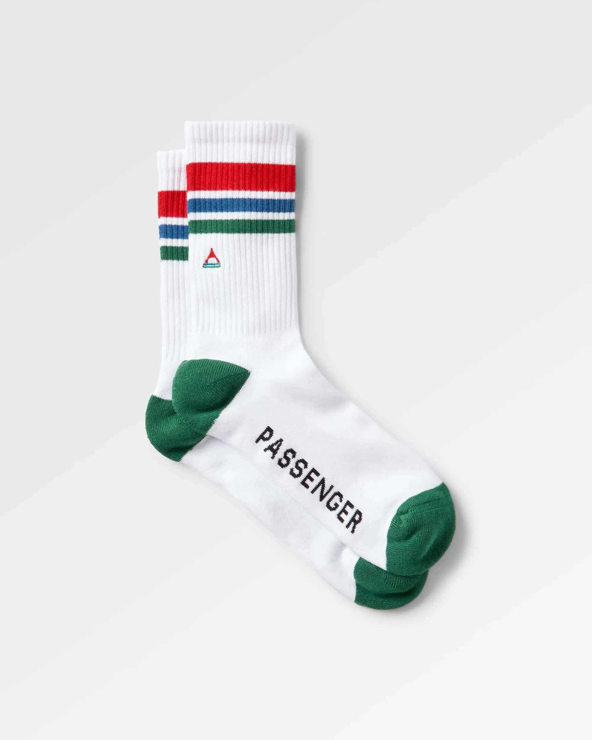 White Organic Midweight Crew Socks