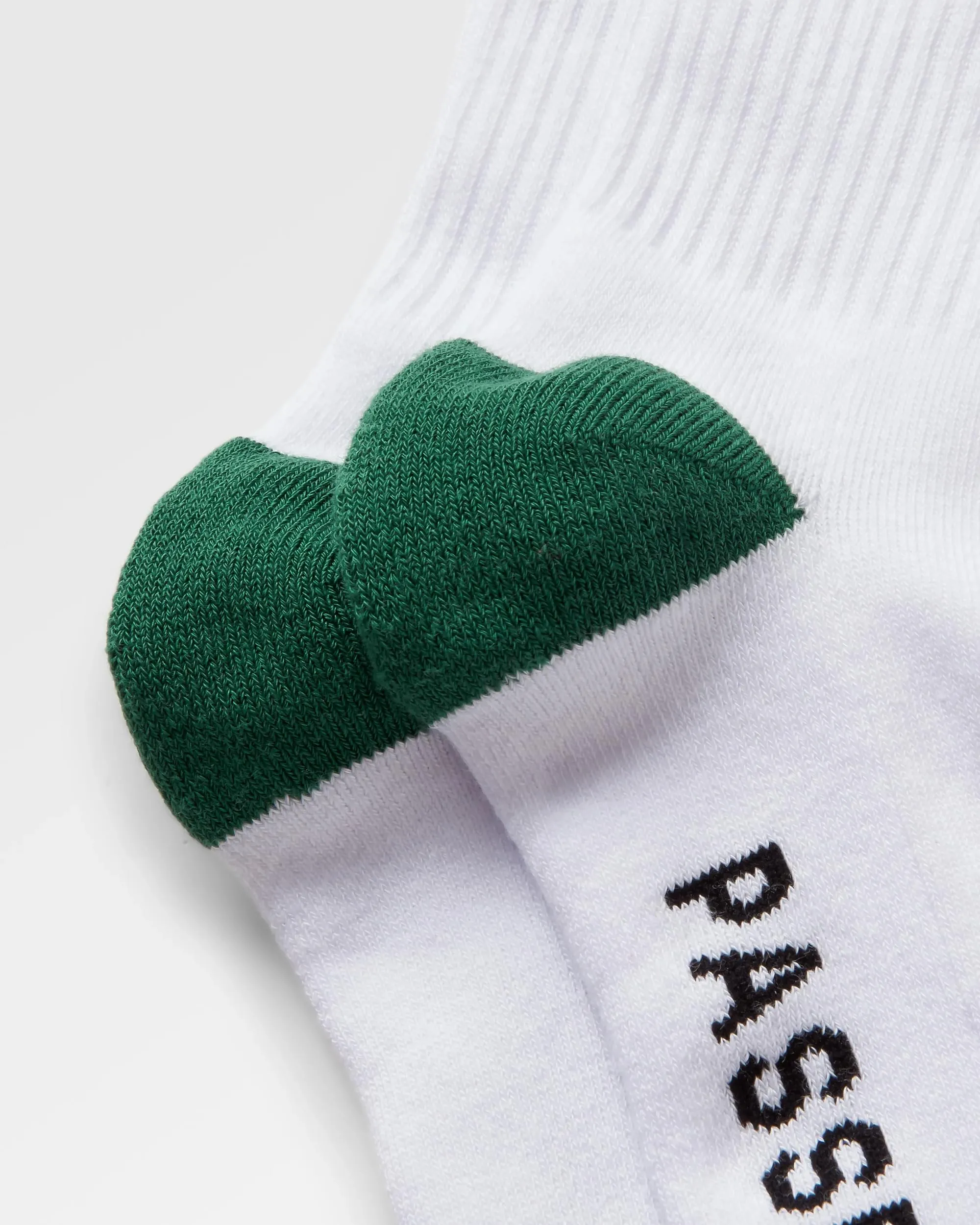 White Organic Midweight Crew Socks