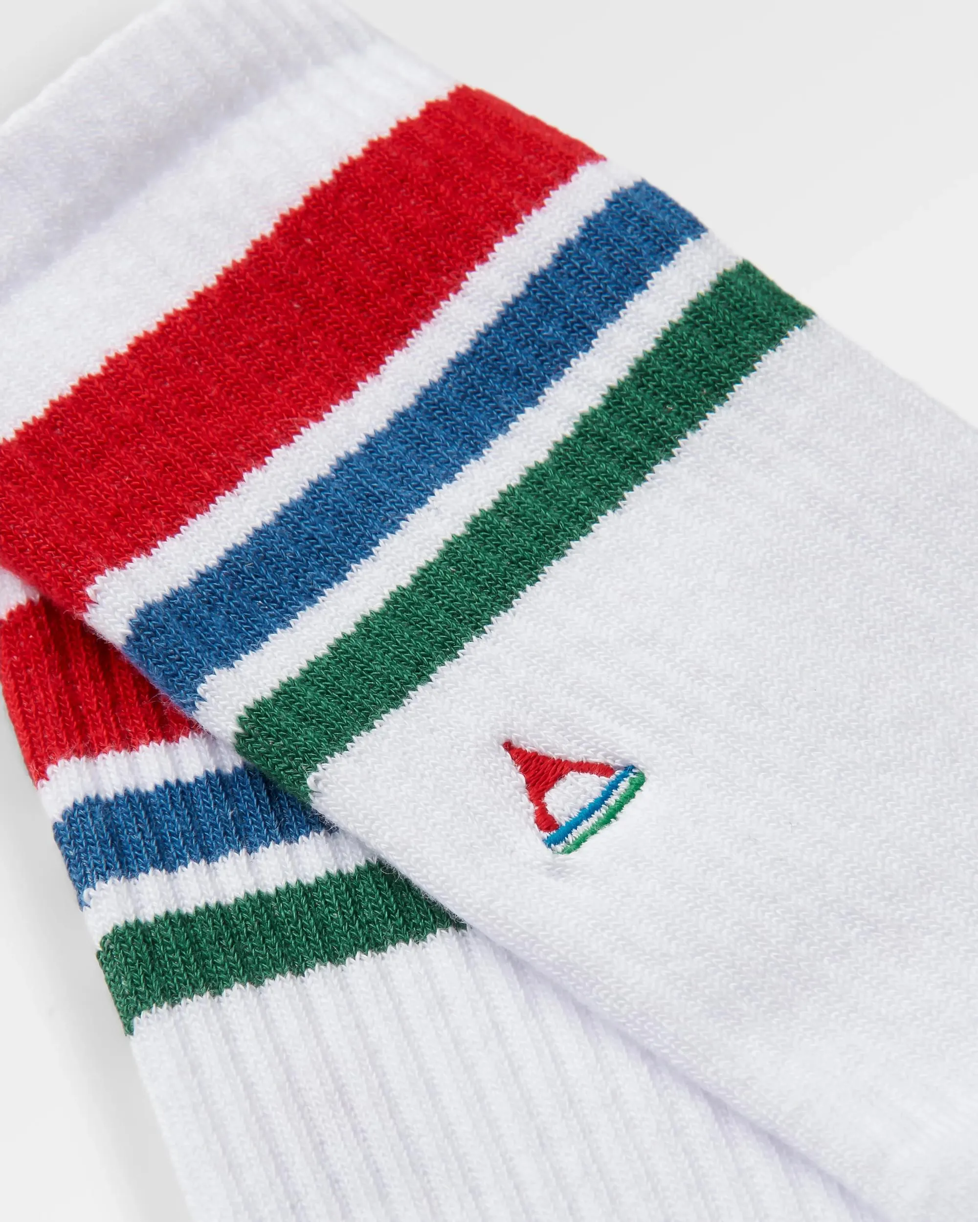 White Organic Midweight Crew Socks