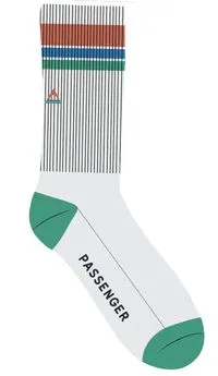 White Organic Midweight Crew Socks